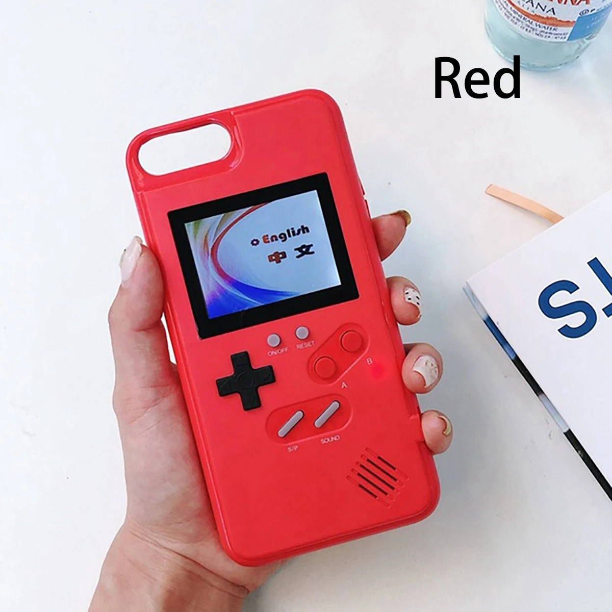Чехол для телефона, черный Ретро Чехол для игровой приставки для IPhone x, 6, 6S Plus, 7, 8 Plus, защита от падения, мягкий чехол для iPhone 7, чехол - Цвет: red