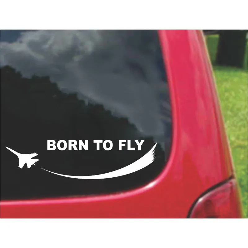 

Fuzhen Boutique Decals Exterior Accessories BORN TO FLY The Plane Explore Clouds Machine Vinyl Car Sticker Ingenious Decal
