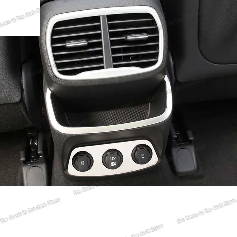 Автомобильный задний подлокотник Lsrtw2017 из нержавеющей стали ручка зарядки рамка