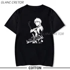 Мужской Мультфильм Аниме Bleach японский крутая футболка для мальчиков модная летняя футболка в стиле хип-хоп размера плюс футболка для мужчин Harajuku Одежда Топы