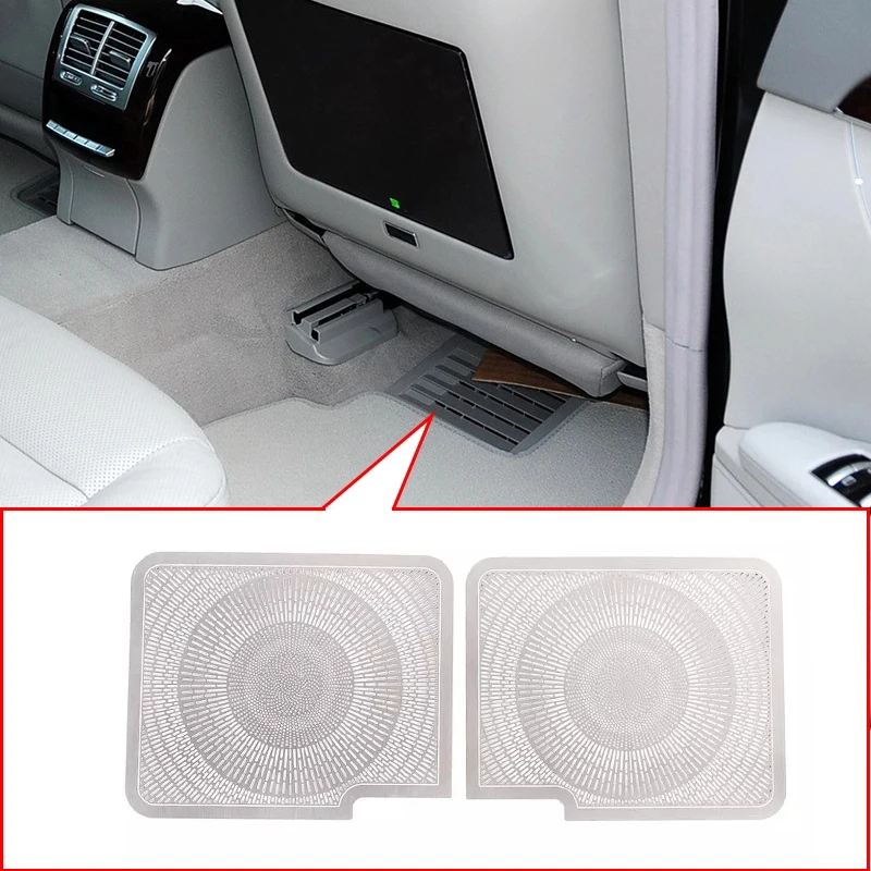 

For Mercedes-Benz S Class W221 2008-2012 Stainless Steel Silver Car Seat Under Air Outlet Frame Trim Accessories 2pcs/set