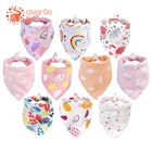 10 шт. Детские Детский Нагрудник бандана слюни нагрудники 100% органического хлопка нагрудники для мальчиков и девочек, супер мягкие впитывающие нагрудники для кормления новорожденного нагрудники