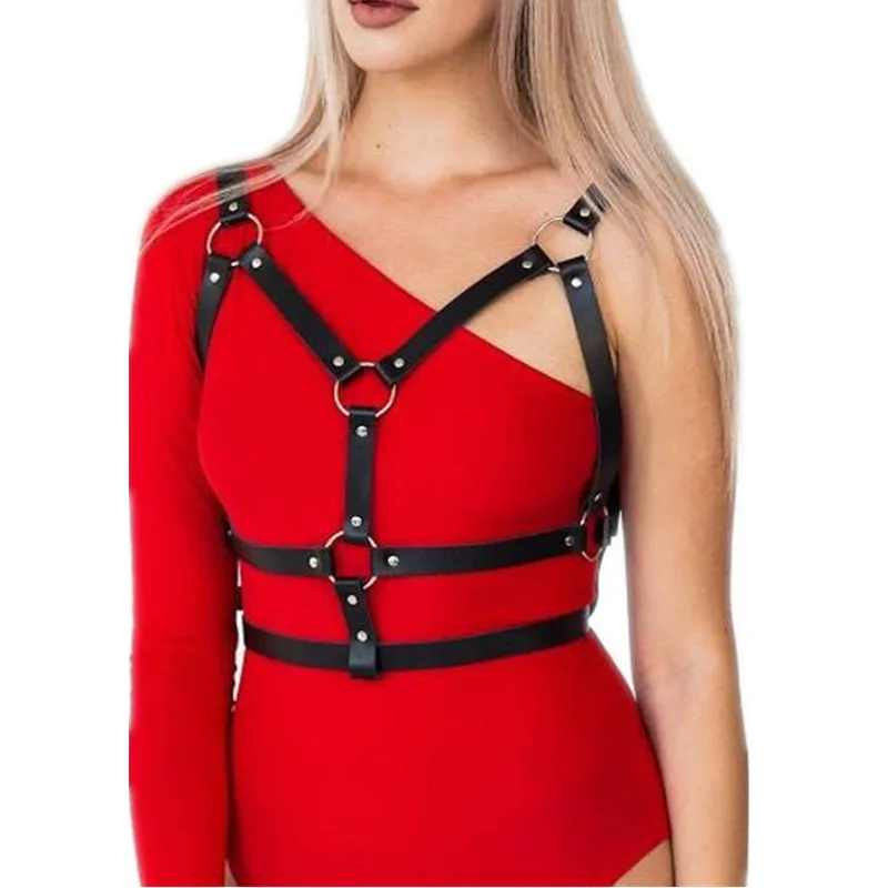 Кожаные ремни для тела подвязки сексуальный бюстгальтер нижнее белье БДСМ флирт