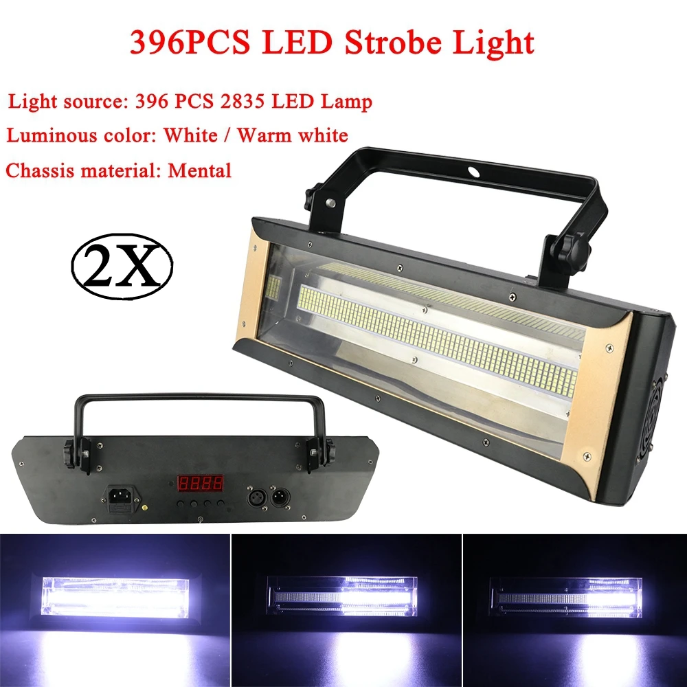 

2Pcs/Lot 200W LED Strobe White/Warm White Stage Flashing Lighting Bar Party Disco DJ KTV Sound Activated Lamp Stage Effect Light