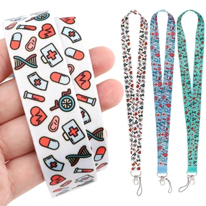 dz2117 nurse lanyard for key chain doctors id card cover pass mobile phone badge holder key ring neck straps medical accessories free global shipping