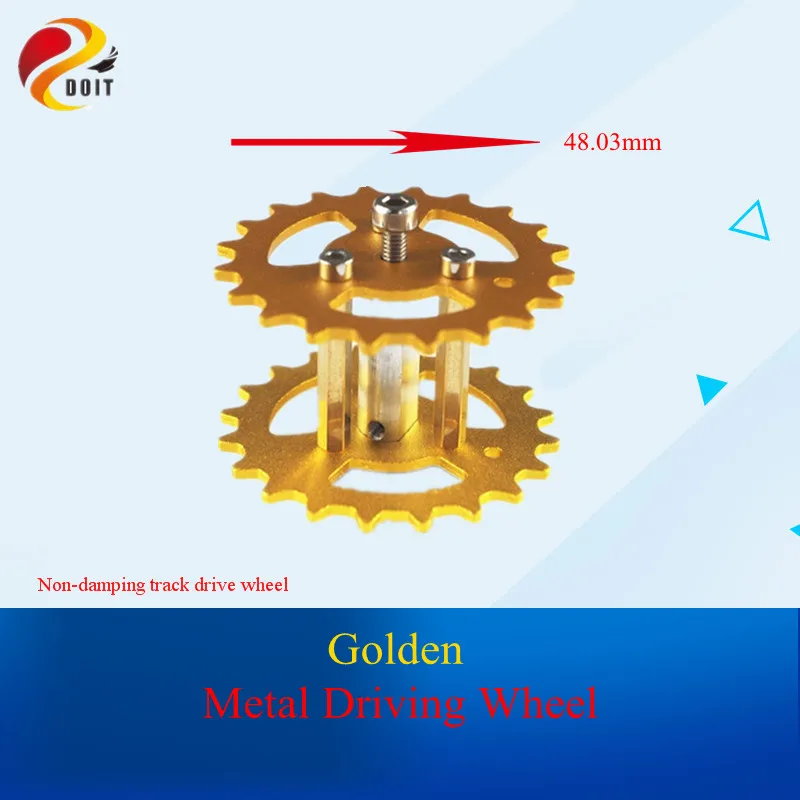 DOIT металлическая золотисто желтая гусеница приводное колесо из алюминиевого