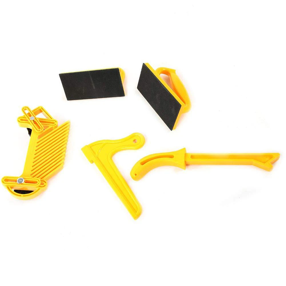 

5pcs Router Table Safety Yellow DIY Block Feather Board Home Plastic Carpentry Woodworking Push Stick Set Durable Tools