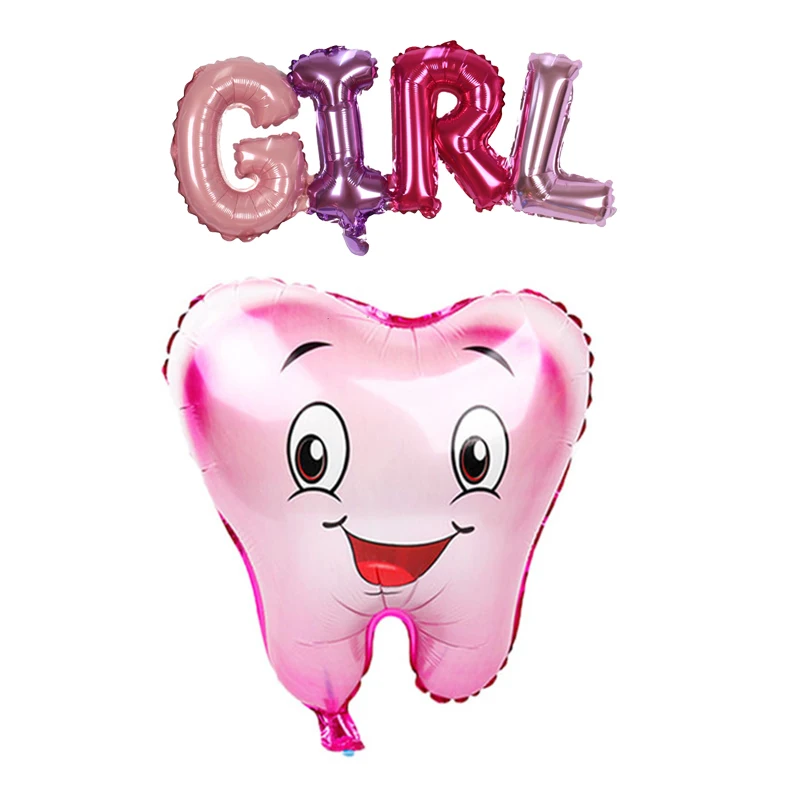 Гелиевые шары с зубами 1 комплект для дня рождения детского праздника украшение
