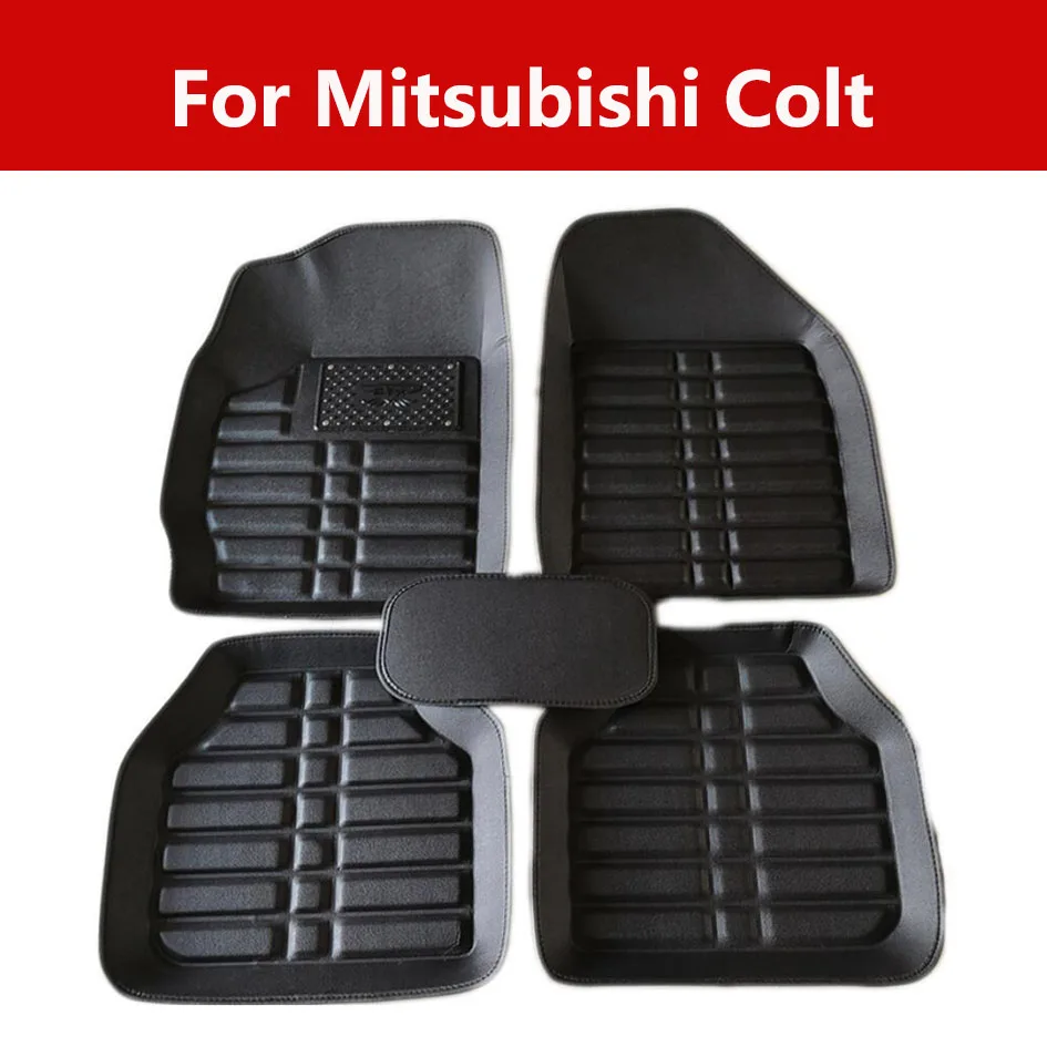 Автомобильные декоративные кожаные напольные коврики для Mitsubishi Colt любой погоды