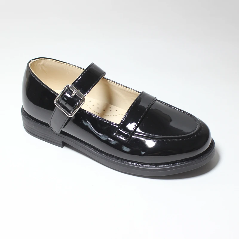 

Туфли детские из лакированной кожи, мягкая нескользящая подошва, дышащие, для девочек, для студенток, принцесс, черные, 2021