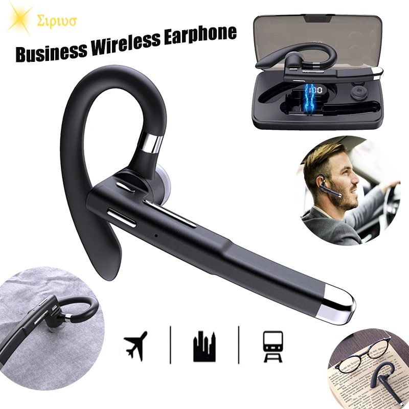 

Unilateral Wireless Earphone Bluetooth 5.0 In-ear With Microphone Stereo High Quality Sound Business Driving Handsfree Headphone