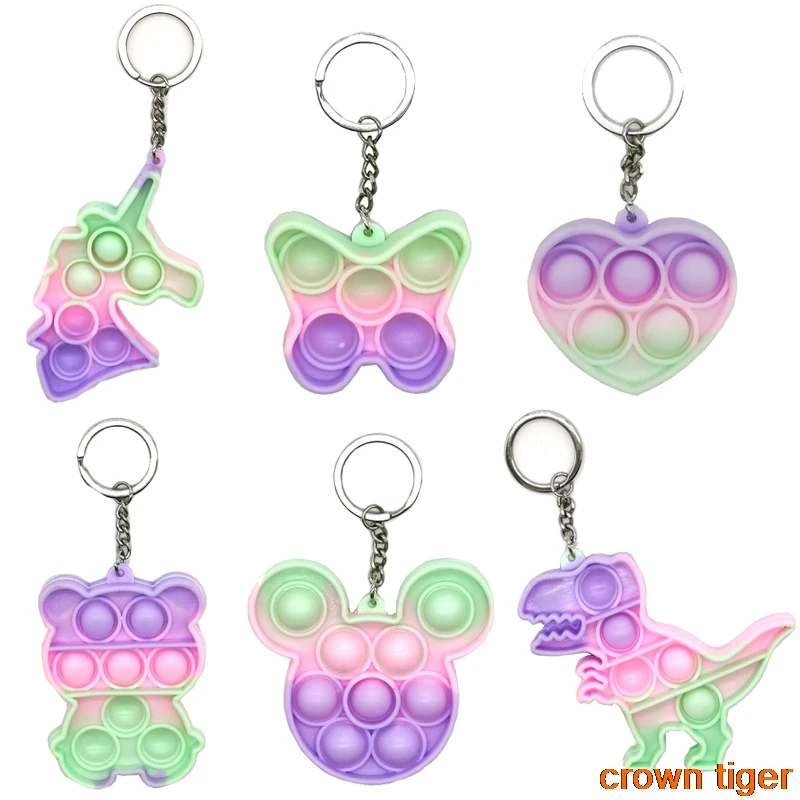

mini pops simple dimple keychain its push bubble anxiety sensory fidget toy anti stress relief for autism adhd children adults