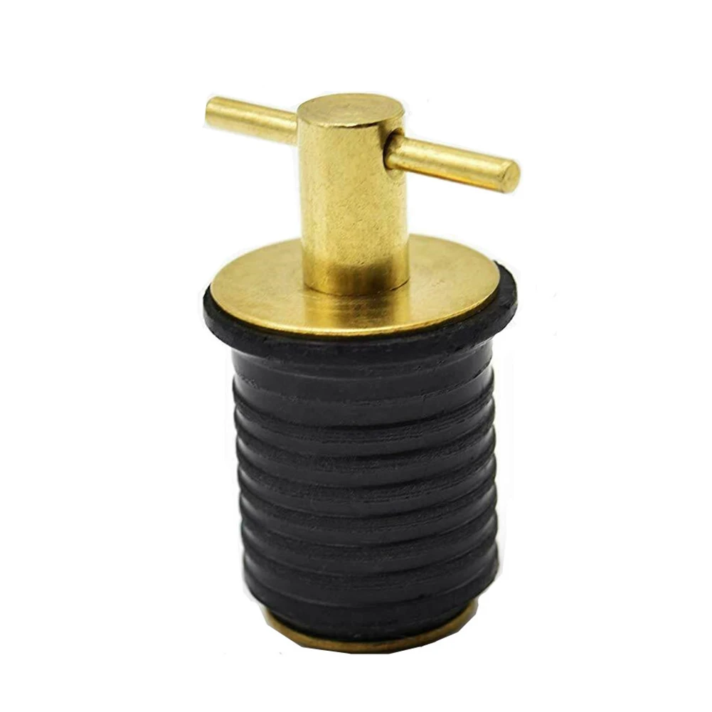

1pc 1inch Brass Portable Drain Twist Plug Yacht Multifunction Easy Install Marine Hardware Boat Accessories Replacement Parts