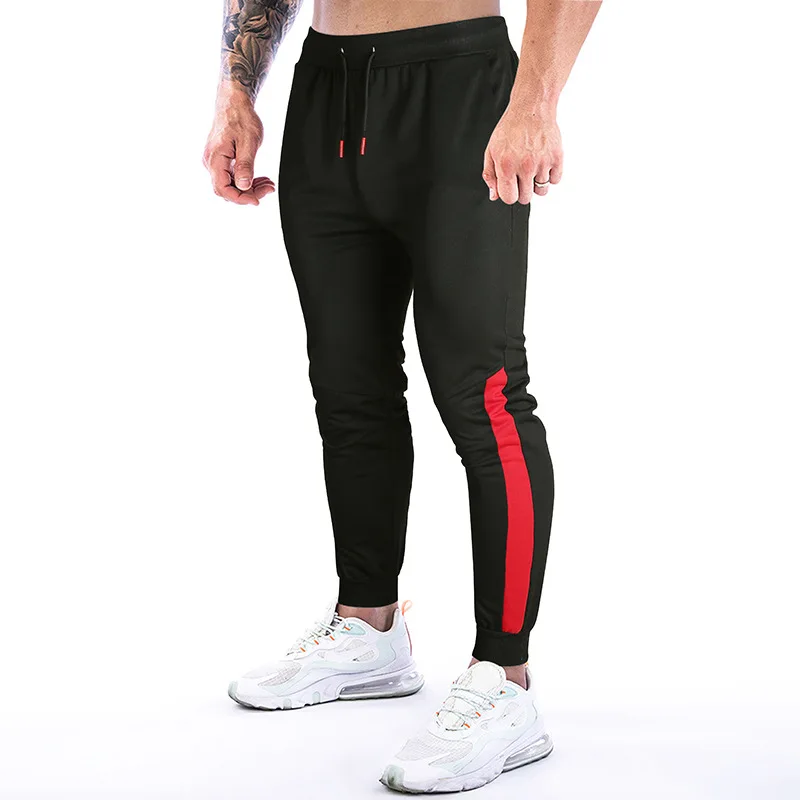 

Men's Cargo Pants Jogger Pants Contrast Color on Side Trousers Drawstring Sweatpants Male Sportive Baggy Pants