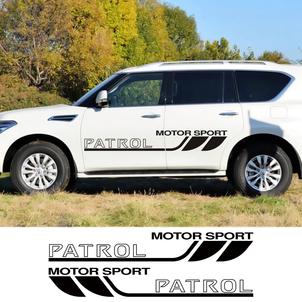 2 шт. для Nissan Patrol y60 y61 y62 автомобильный боковой двери спортивные полосатые