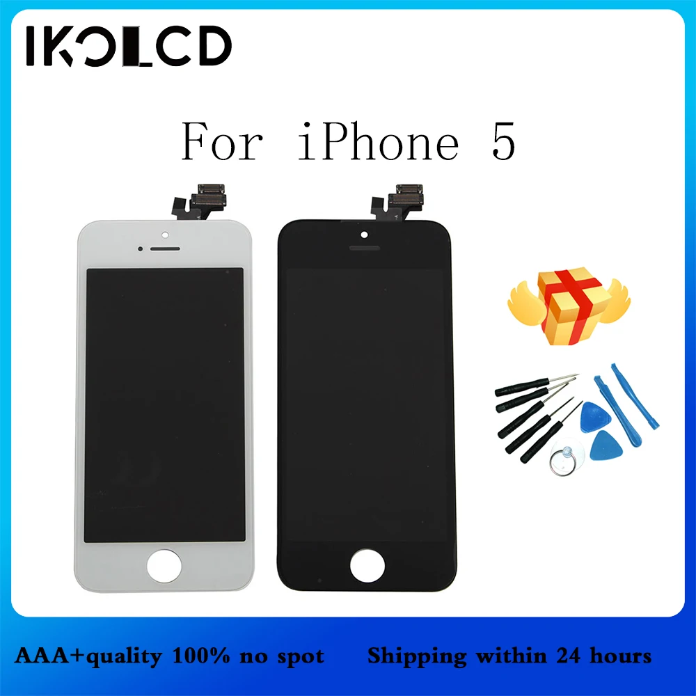ЖК дисплей для iphone 5 сменный ЖКД кодирующий преобразователь сенсорного экрана в
