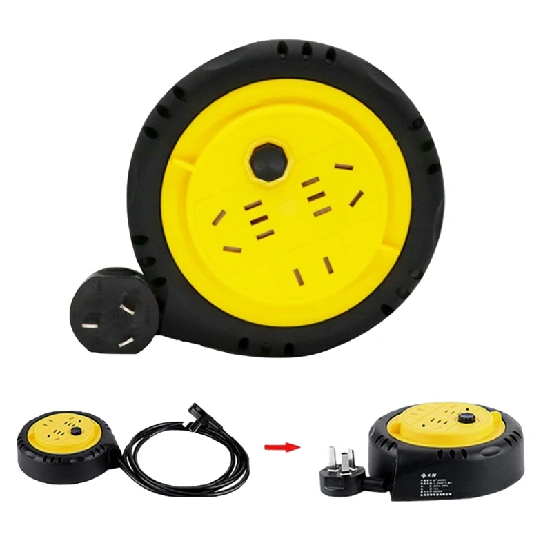 

Household Small Wire Spool Moving Snail Dribbling Wire Connector Socket Lengthened Towing Line Board Reel