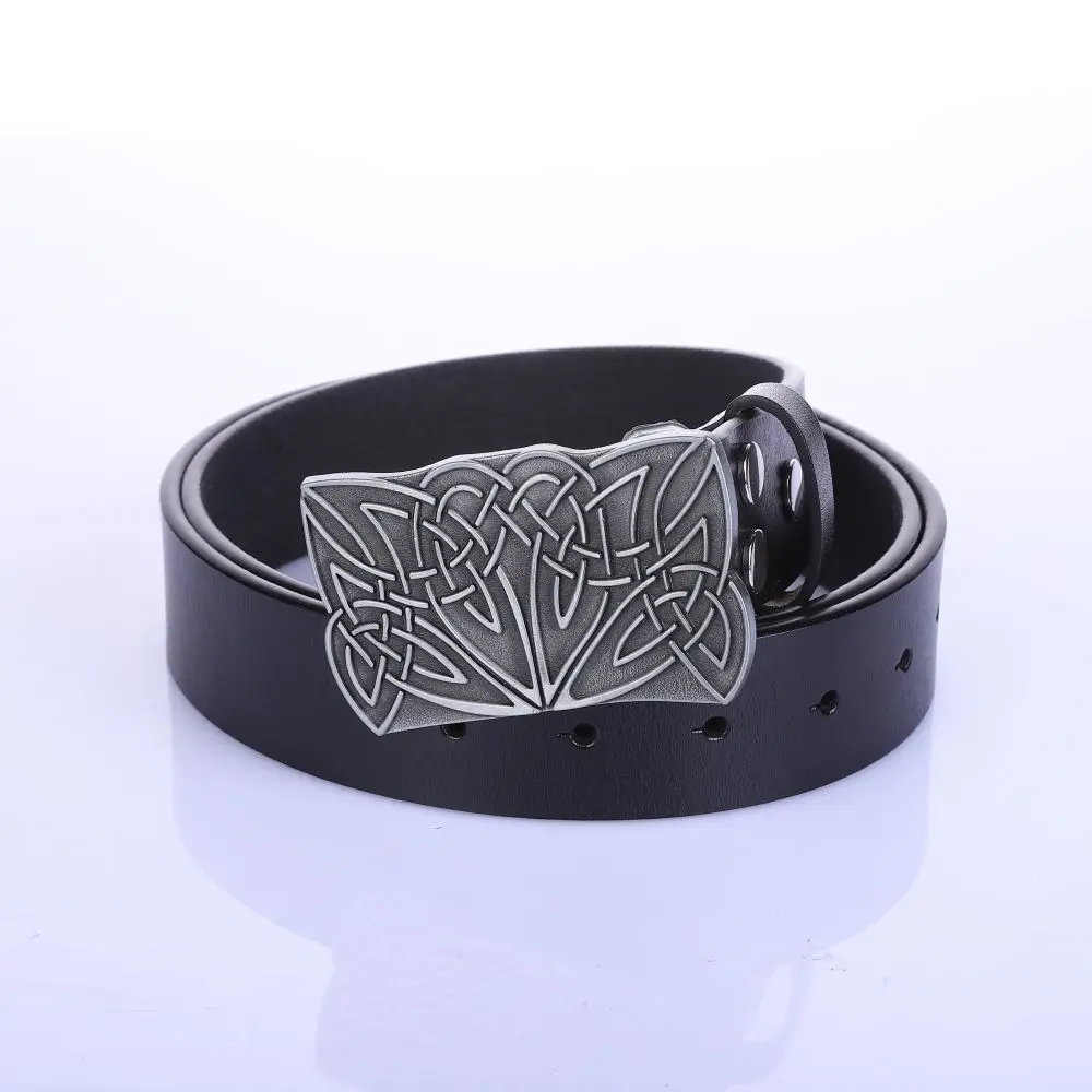 

Western cowboy dermal belts retro decorative pattern men and women novelty jeans leather belt one-click