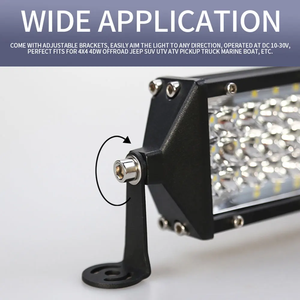 

1 Pcs Bar 5 Rows 88 Chip 264w 26400lm Led Light Bar Car Tractor Truck Headlight Bar Car Boat Off Road Led Light