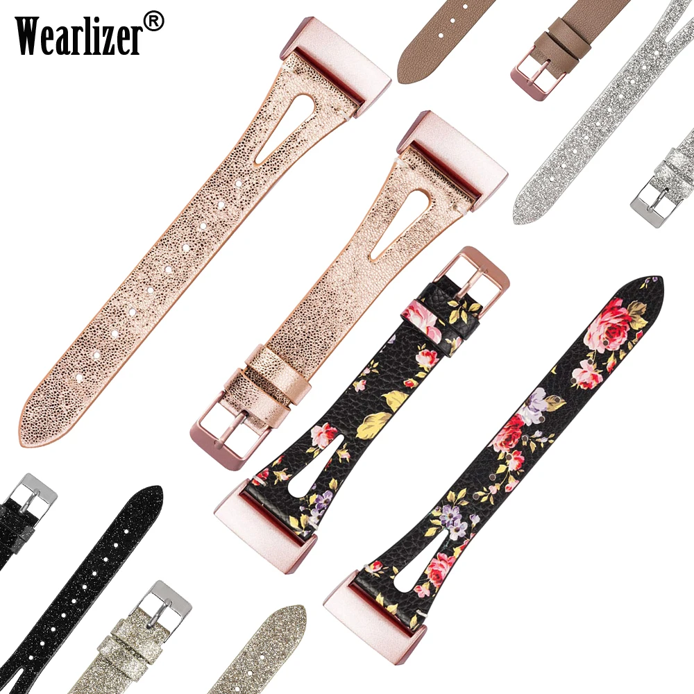 Ремешок кожаный для смарт часов Fitbit Charge 3 сменный браслет мужчин и женщин умные