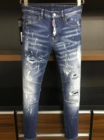 authentic classic dsquared2 men jeans pencil pants party casual pants streetwear 2021 denim male clothing 9816