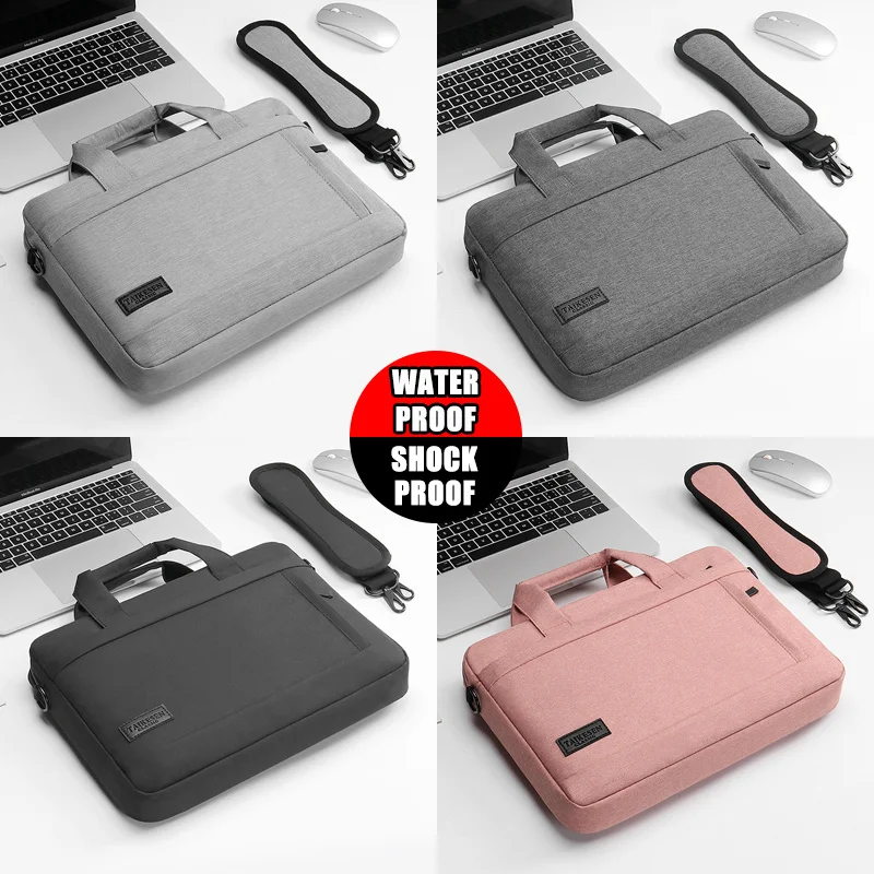 laptop bag sleeve case protective shoulder carrying case for pro 13 14 15 6 17 inch macbook air asus lenovo dell huawei handbag free global shipping