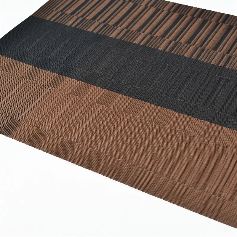 

Set of 4 PVC Bamboo Plastic Rectangle Placemats for Dining Table Runner Linens Place Mat In Kitchen Resturant Hotel Accessorie