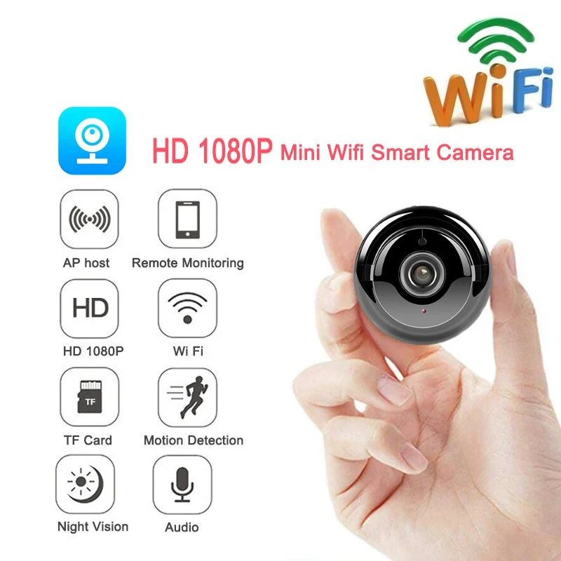 Мини Wi Fi IP камера 1080P HD ИК Ночное Видение микро для домашней безопасности