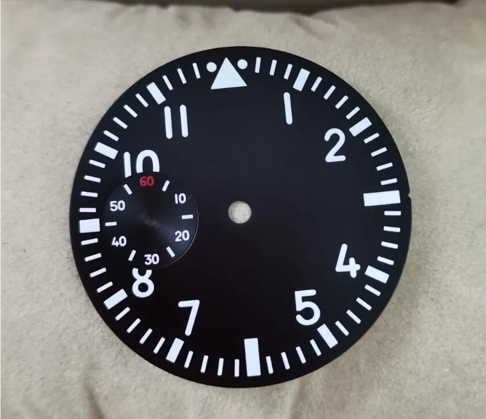 

38.9mm GEERVO fashion sterile luminous Number black dial fit 6497 movement Men's watch dial 01