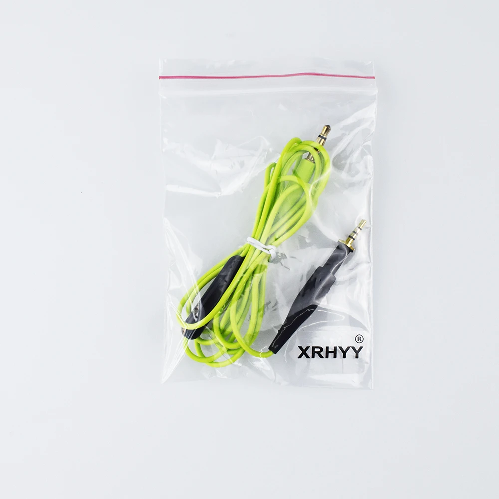 XRHYY зеленый сменный кабель аудио шнур с микрофоном и объемом для AKG K430 K450 K451 K452 Q460 K480 K490 K495 наушники