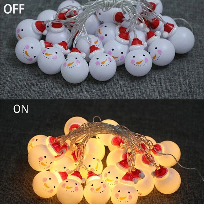 1,5 м 10led Рождественский Снеговик светлый аккумулятор гирлянда Фея струнная лампа для вечерние, свадебные, рождественские, внутренний, наружный декоративный светильник