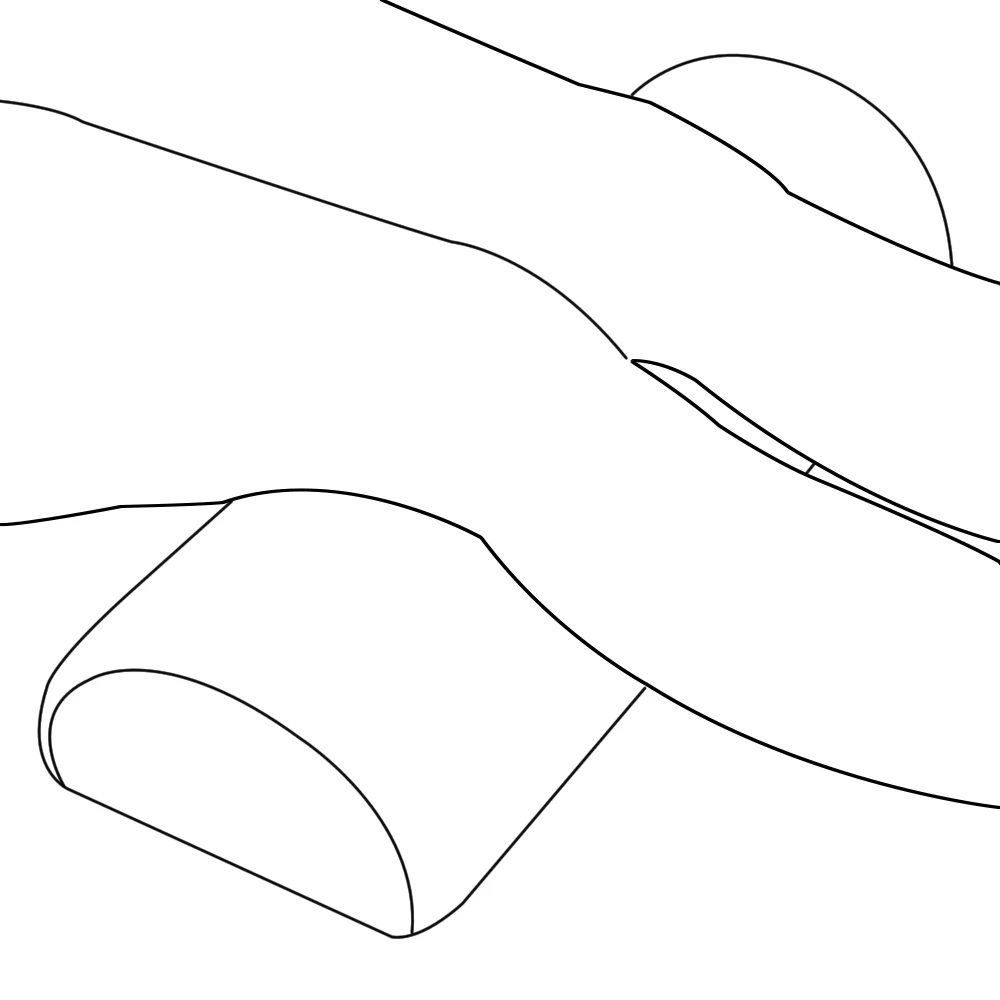 

Sleep Restoration Half Moon Memory Foam Pillow 20.5x8x4.5inch DTT88