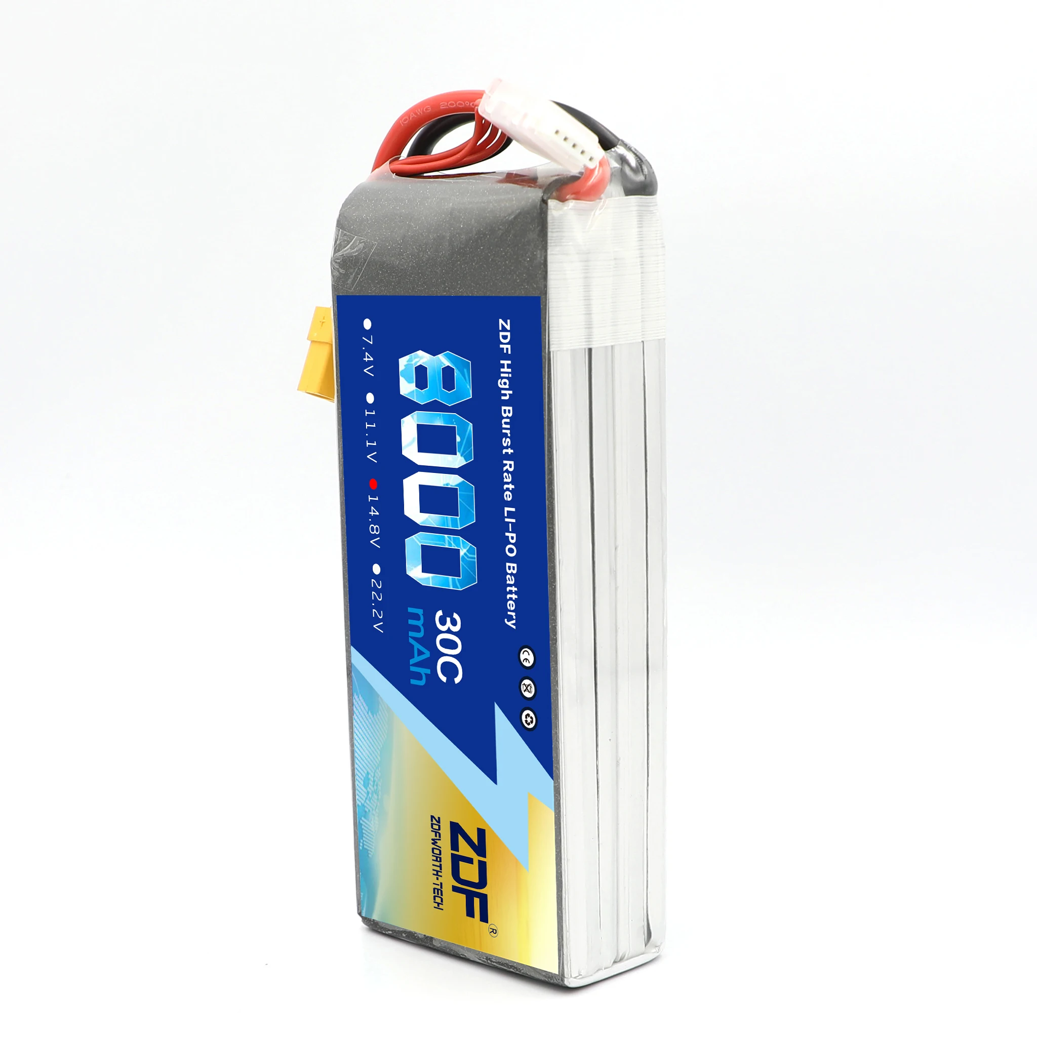 2019 ZDF полная емкость Lipo батарея 14 8 V 4S 8000MAH 30C 60C RC AKKU для самолета вертолета лодки FPV