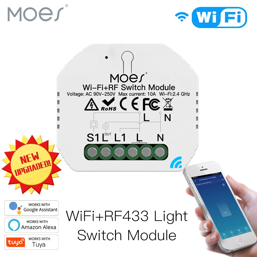 2 способа DiY WiFi смарт светильник релейный модуль умный дом умная жизнь/Tuya