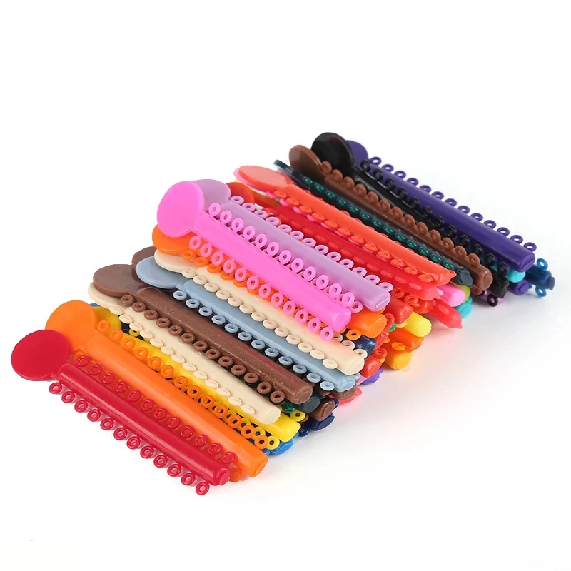 40 шт./упак. стоматологические галстуки Ортодонтические эластичные разноцветные