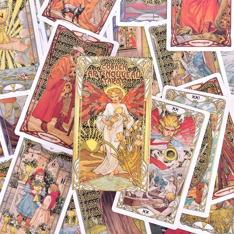 Tarot Game Card Party Bar Board Props Gold New Art Deck Map And Guide Accessories | Спорт и развлечения