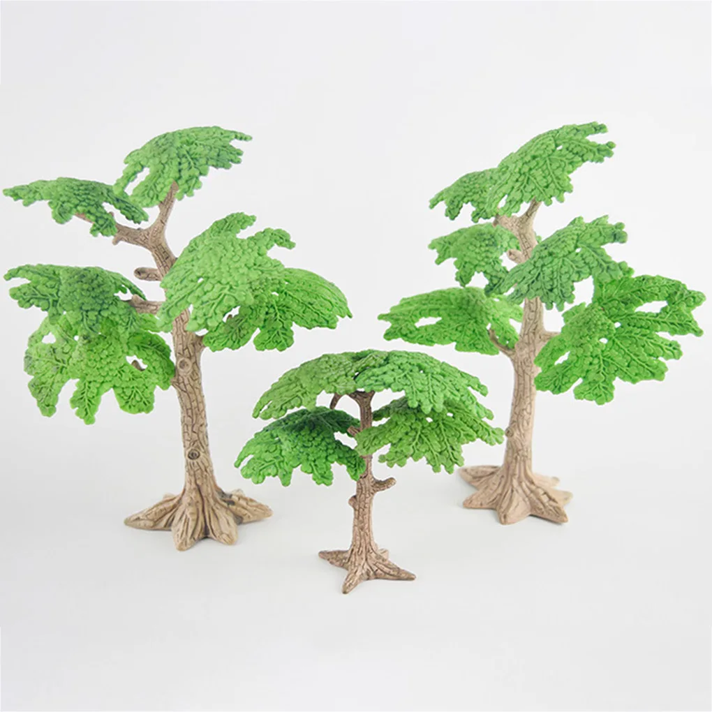 

2 Pieces Miniature Fairy Garden Pine Trees Mini Plants Dollhouse Decor Accessories Gardening Ornament
