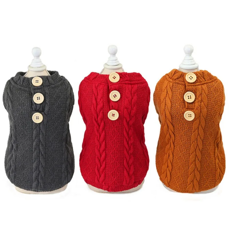 

Knitting Dog Sweater Pet Cat Knitwear Chihuahua Puppy Pet Clothes for Small Medium Dog Coat Warm Outfit Clothing Ropa Para Perro