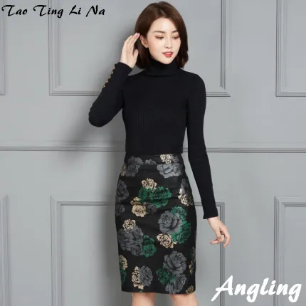 

Tao Ting Li Na Новая модная юбка из натуральной овечьей кожи 21K22