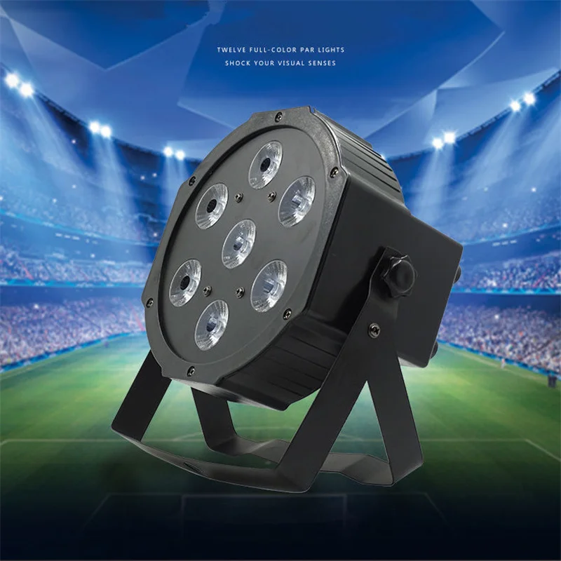 Светодиодный светильник DMX512 7x12 Вт 4 в 1 плоский с дистанционным управлением |