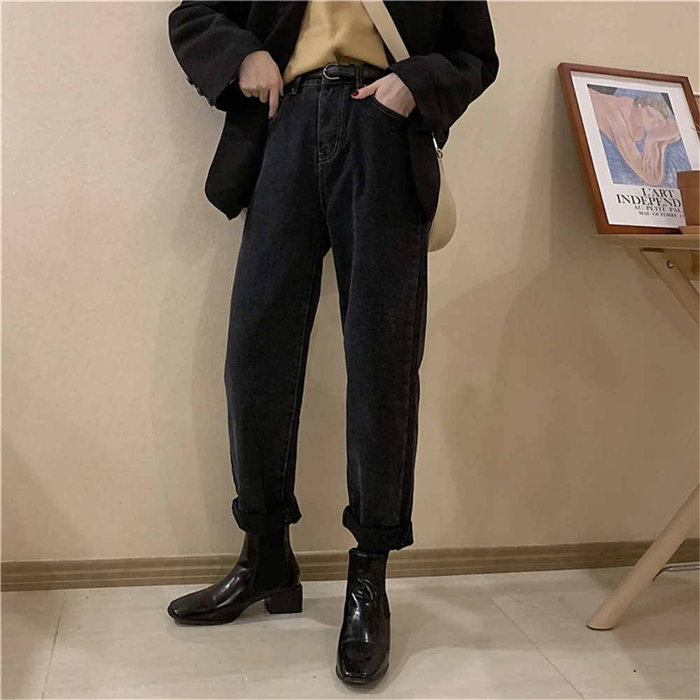 

Alien Kitty Black All Match Slim Plus Size Jeans New Women Cowboy 2022 Chic Korea Office Lady Hot High Waist Denim Pants