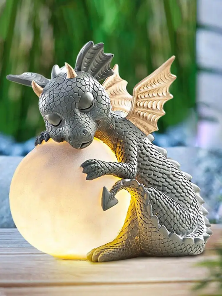 

Baby Dragon Garden Sculpture Decoration Adorable Yoga Dragon Resin Statue Home Outdoor Decoration Ornaments Pacific Giftware