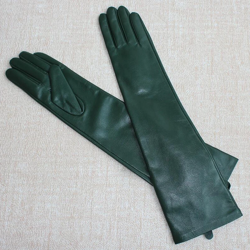 47 см (18 5 &quot) Длинные Простые из натуральной овечьей кожи Вечерние перчатки шкуры