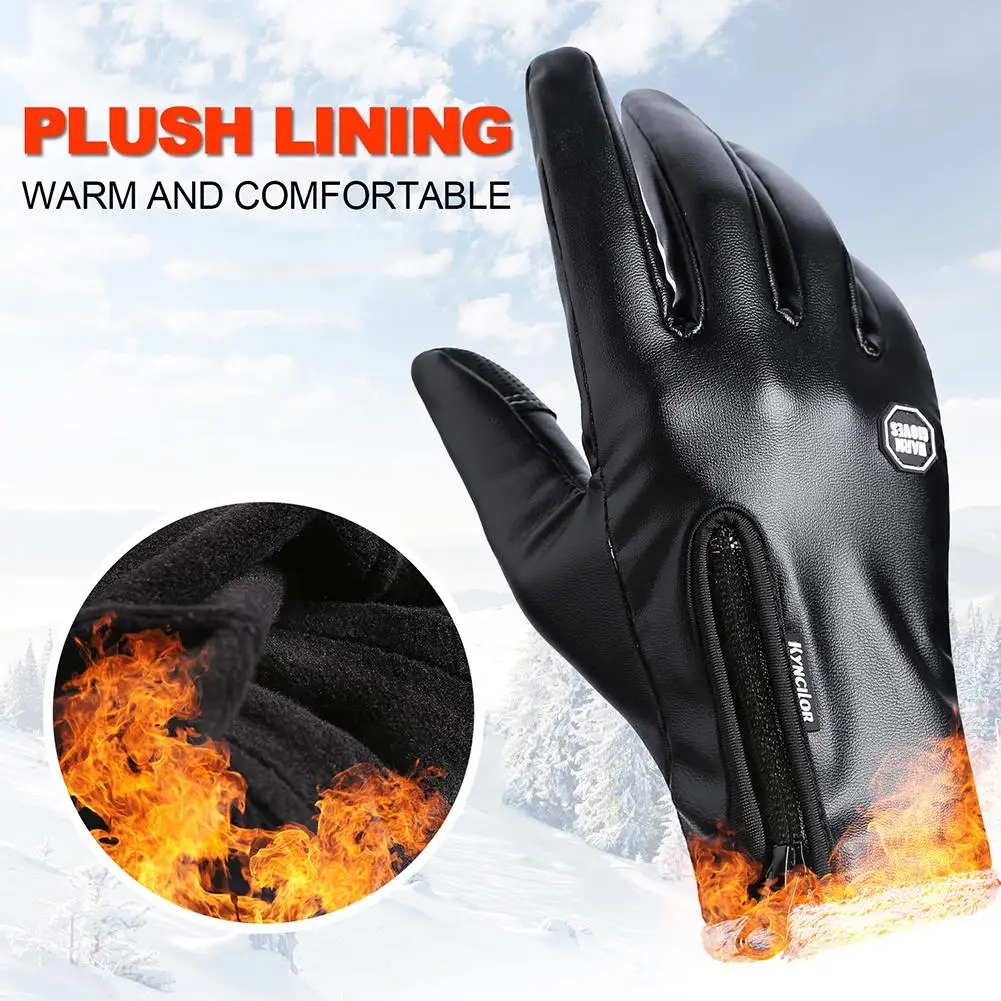 

Outdoor Winter Gloves Unisex Windproof and Waterproof Touch Screen Mittens Warm Motorcycle Riding Gloves