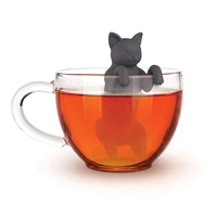 cat silicone tea bag infuser food grade leaf herbal spice filter brewing device herbal spice filter teapot teabags kitchen tools