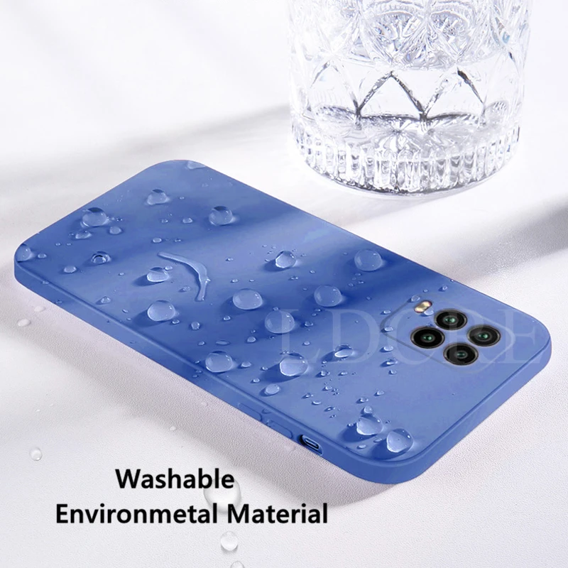 Funda cuadrada de silicona l&iacute;quida para Samsung Galaxy A22, cubierta de goma para Samsung Galaxy M52 5G, M32, M22, A03S, A22, A22S-2