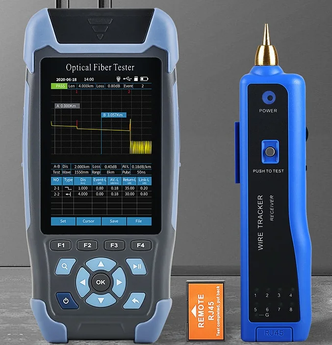 

FTTH MINI OTDR Optical time-domain Reflectometer with 9 Functions VFL OLS OPM Ethernet Fiber Cable Tester