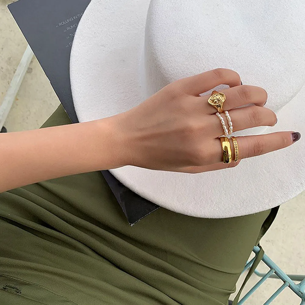 Кольца с натуральным пресноводным жемчугом для женщин | Украшения и аксессуары