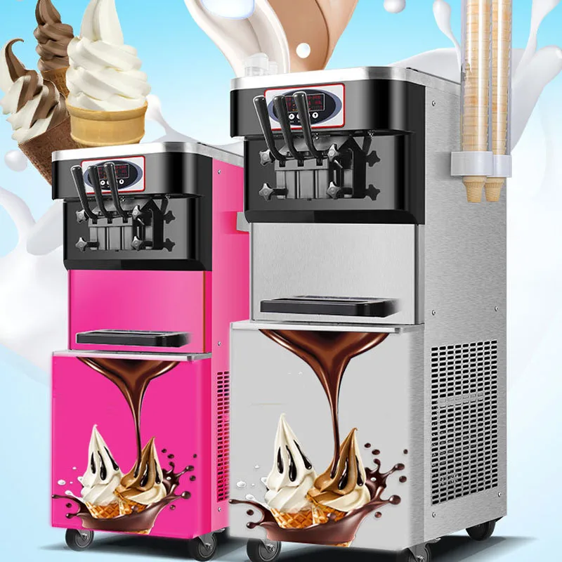

Машина для мороженого Коммерческая Машина Для Мороженого вертикальная автоматическая конусная мягкая настольная маленькая машина для мор...