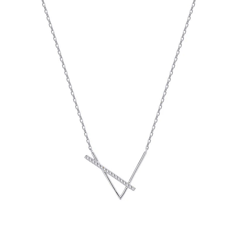 

925 пробы серебро контактный Новые простые геометрические, светильник класса люкс, крутые Стиль и модная цепочка с кулоном